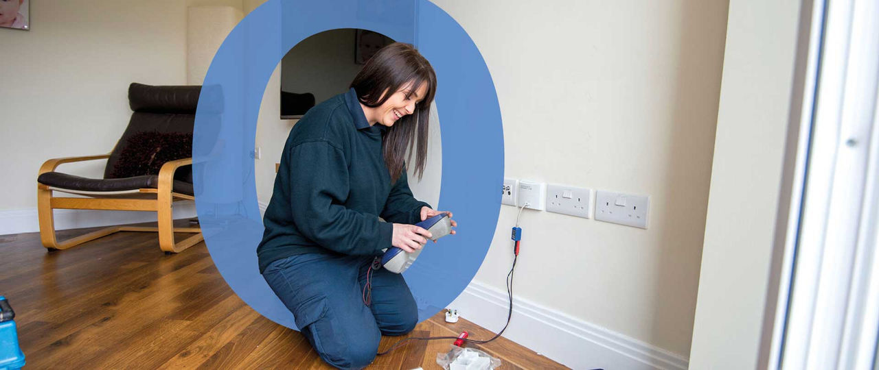 Openreach engineer installing ONT