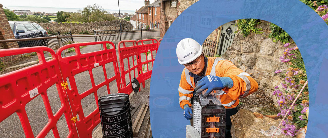 Property showing damage caused during network work